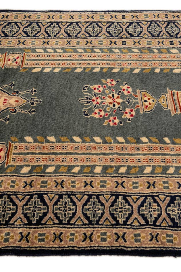 Detail image of 2' 7 x 4' 8 Hand Knotted Bokhara Oriental Wool Rug