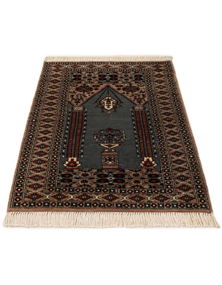 Detail image of 2' 8 x 4' Hand Knotted Bokhara Oriental Wool Rug
