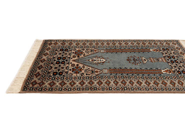 Detail image of 2' 8 x 4' Hand Knotted Bokhara Oriental Wool Rug