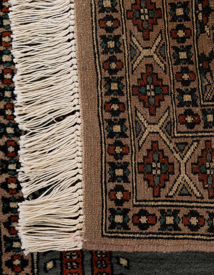 Detail image of 2' 8 x 4'  Hand Knotted Bokhara Oriental Wool Rug