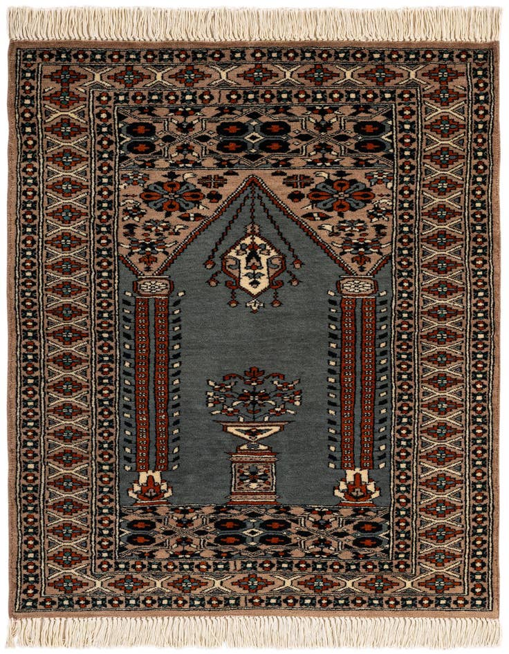 Detail image of 2' 8 x 4' Hand Knotted Bokhara Oriental Wool Rug