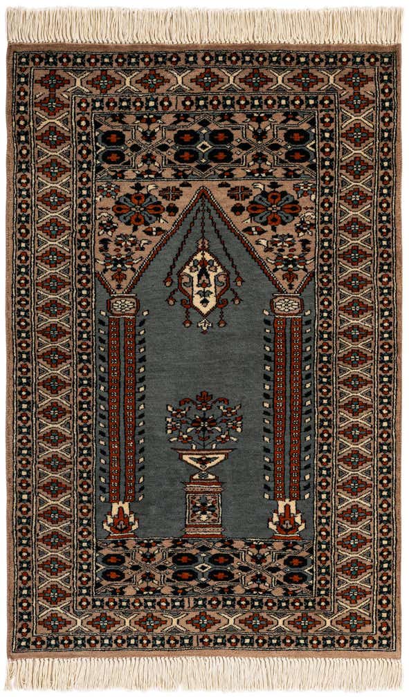 2' 8 x 4' Hand Knotted Bokhara Oriental Wool Rug