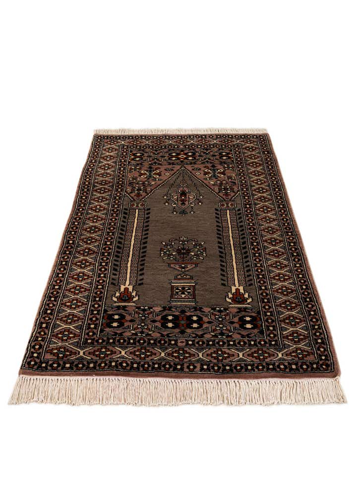 2' 7 x 4' 8 Hand Knotted Bokhara Oriental Wool Rug