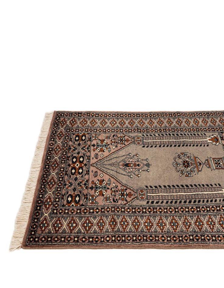 Detail image of 2' 7 x 4' 8 Hand Knotted Bokhara Oriental Wool Rug