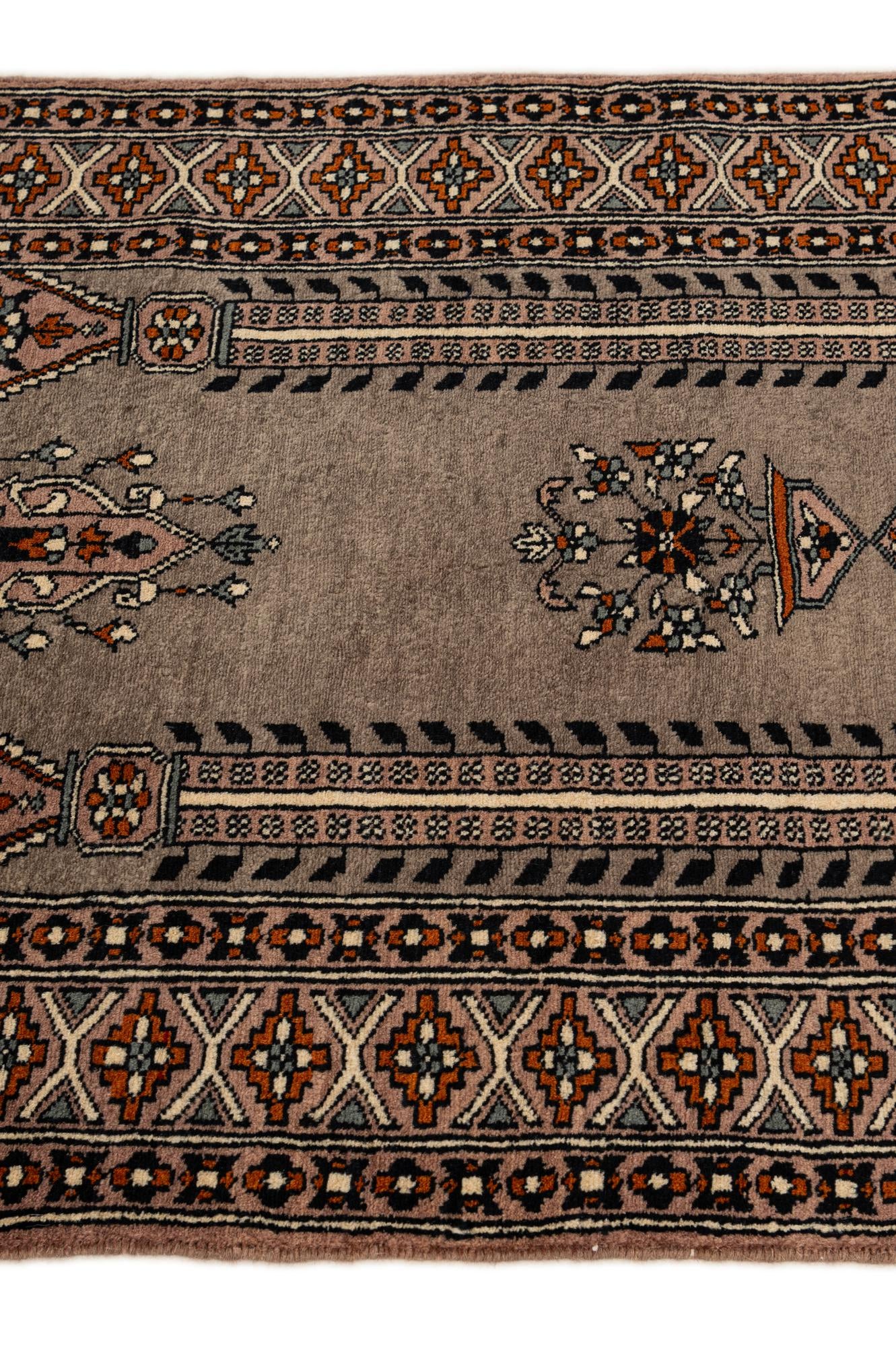 2' 7 x 4' 8 Hand Knotted Bokhara Oriental Wool Rug