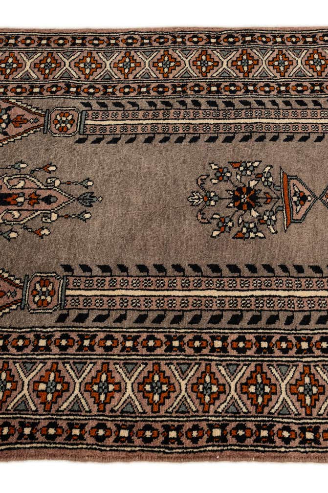 2' 7 x 4' 8 Hand Knotted Bokhara Oriental Wool Rug