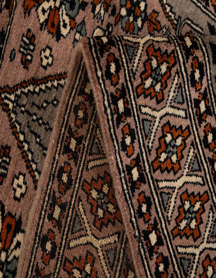 Detail image of 2' 7 x 4' 8  Hand Knotted Bokhara Oriental Wool Rug