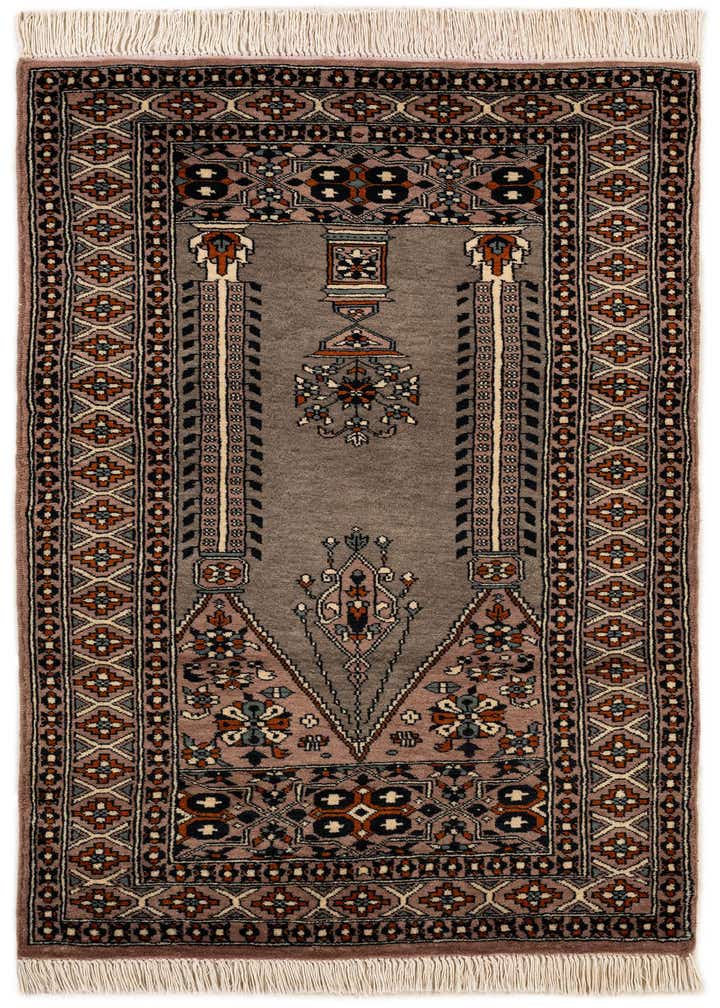 2' 7 x 4' 8 Hand Knotted Bokhara Oriental Wool Rug