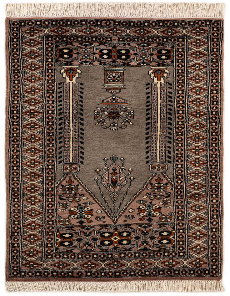 Detail image of 2' 7 x 4' 8 Hand Knotted Bokhara Oriental Wool Rug