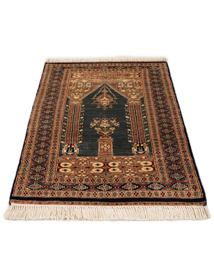 Detail image of 2' 8 x 4' 3  Hand Knotted Bokhara Oriental Wool Rug