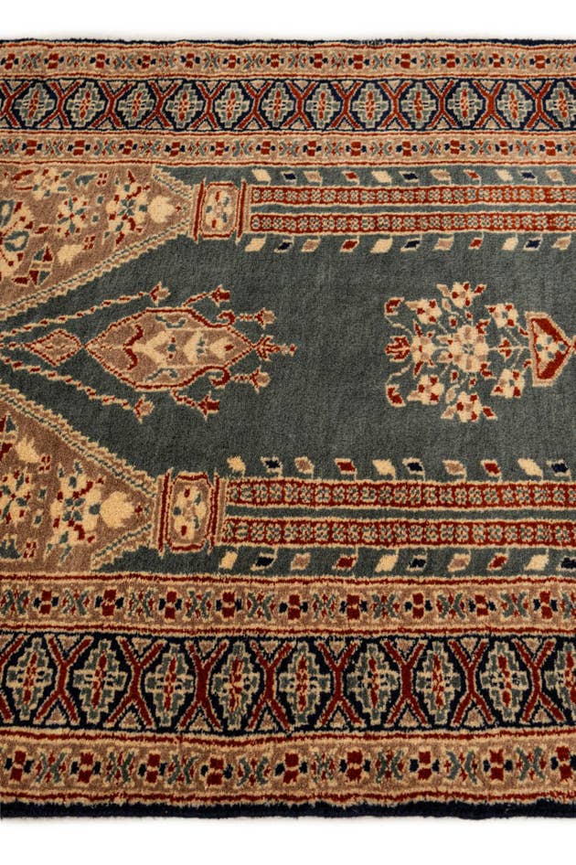Detail image of 2' 8 x 4' 3 Hand Knotted Bokhara Oriental Wool Rug