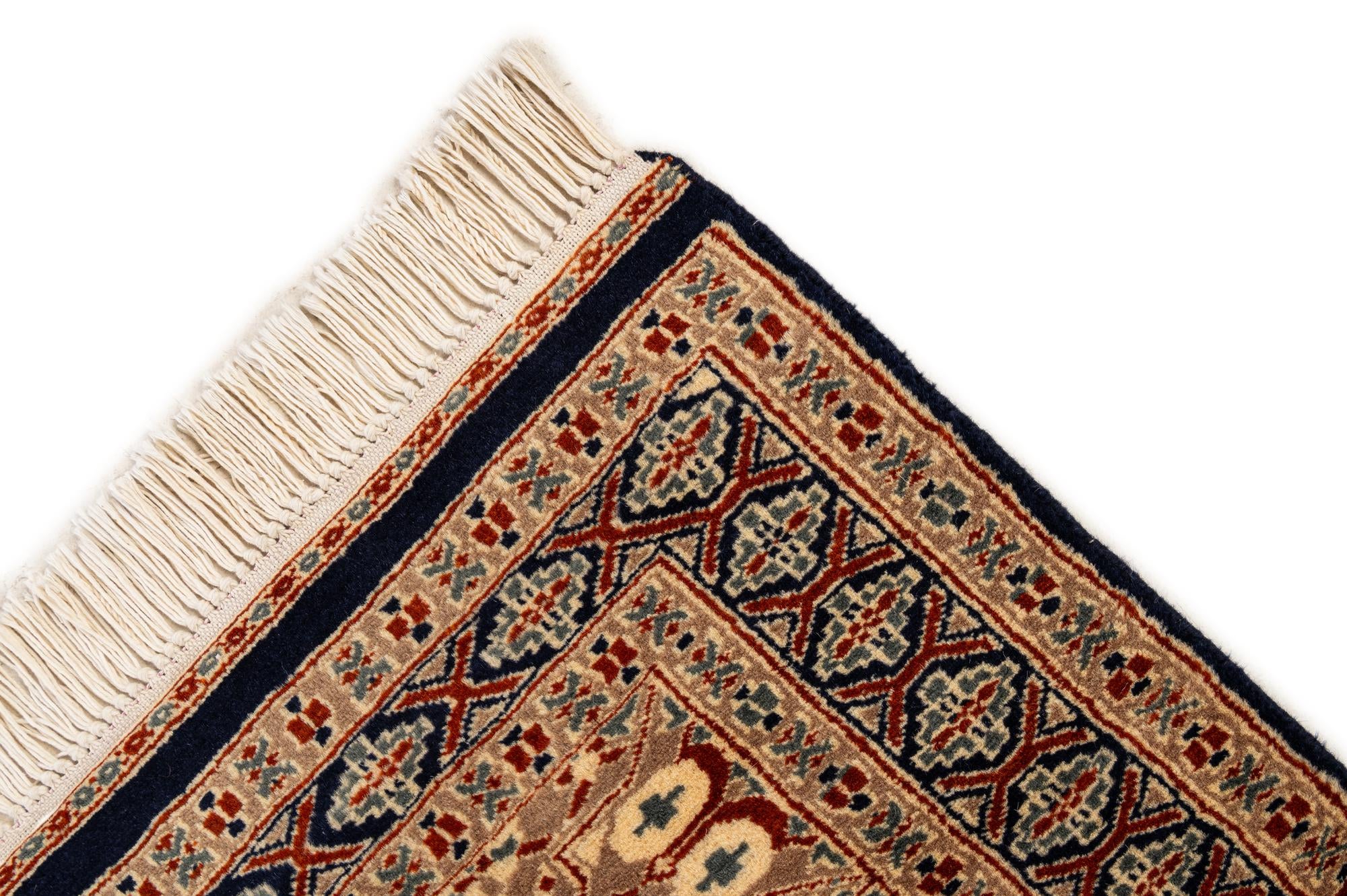 2' 8 x 4' 3 Hand Knotted Bokhara Oriental Wool Rug