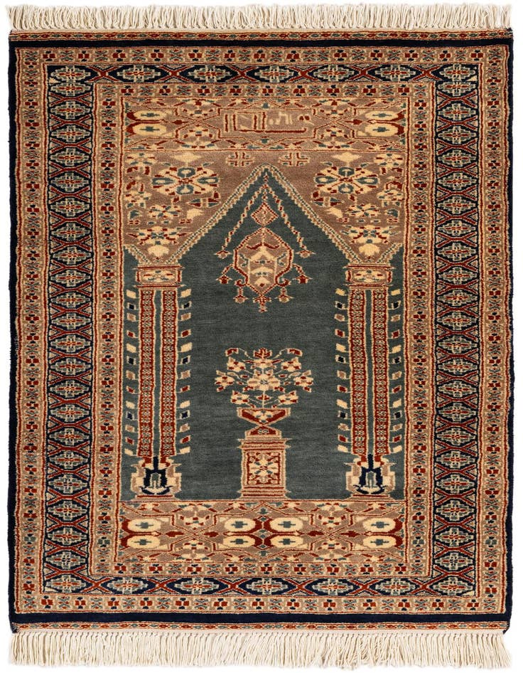 Detail image of 2' 8 x 4' 3 Hand Knotted Bokhara Oriental Wool Rug