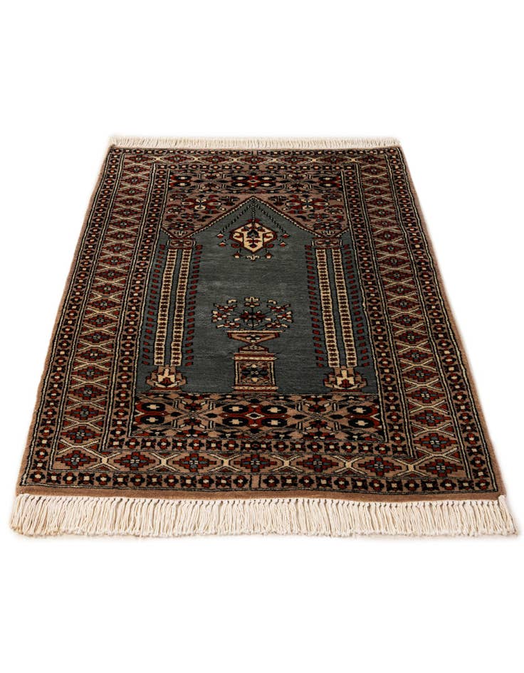 Detail image of 2' 8 x 4' 4 Hand Knotted Bokhara Oriental Wool Rug