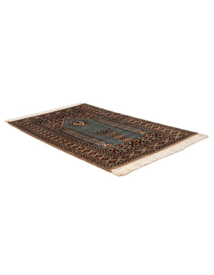 Detail image of 2' 8 x 4' 4 Hand Knotted Bokhara Oriental Wool Rug