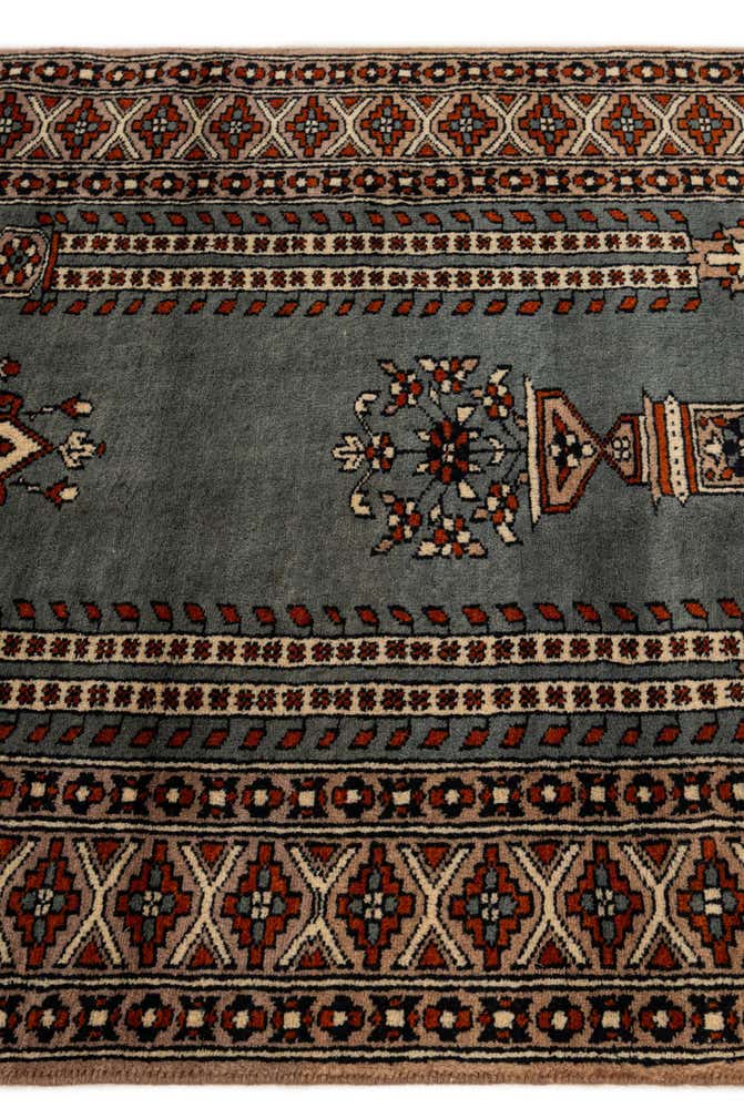 2' 8 x 4' 4 Hand Knotted Bokhara Oriental Wool Rug