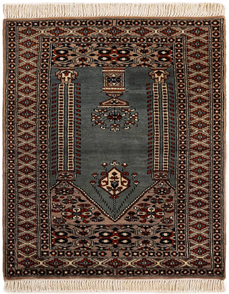Detail image of 2' 8 x 4' 4 Hand Knotted Bokhara Oriental Wool Rug