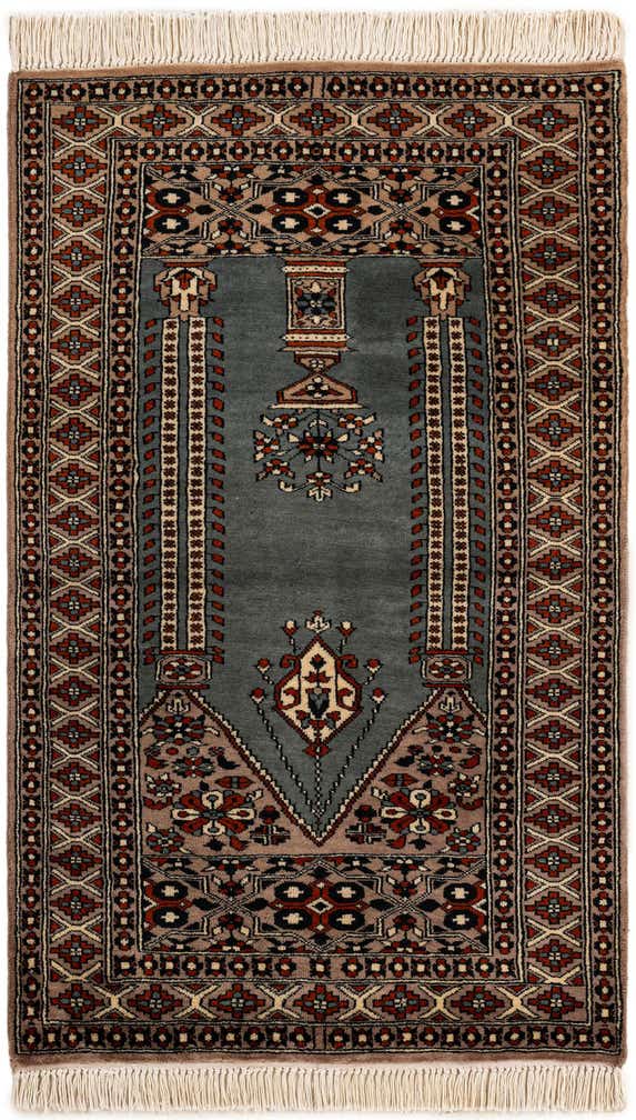 2' 8 x 4' 4 Hand Knotted Bokhara Oriental Wool Rug