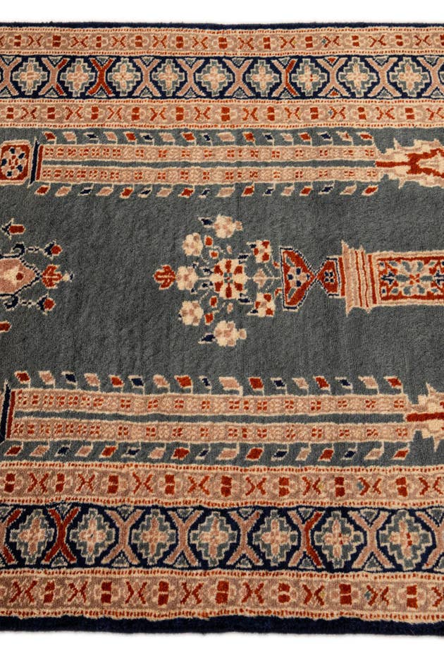 Detail image of 2' 8 x 4' 5 Hand Knotted Bokhara Oriental Wool Rug