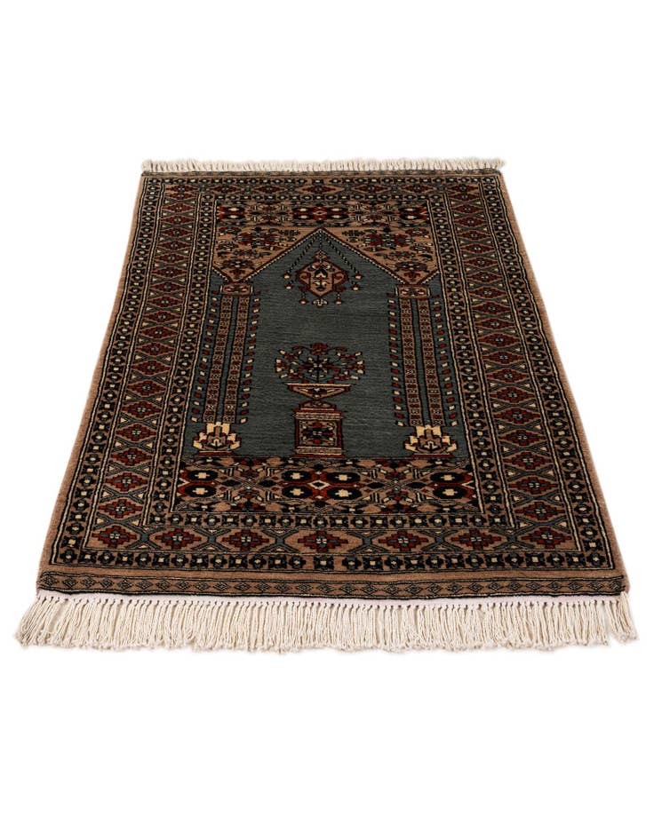 Detail image of 2' 9 x 4' 5  Hand Knotted Bokhara Oriental Wool Rug