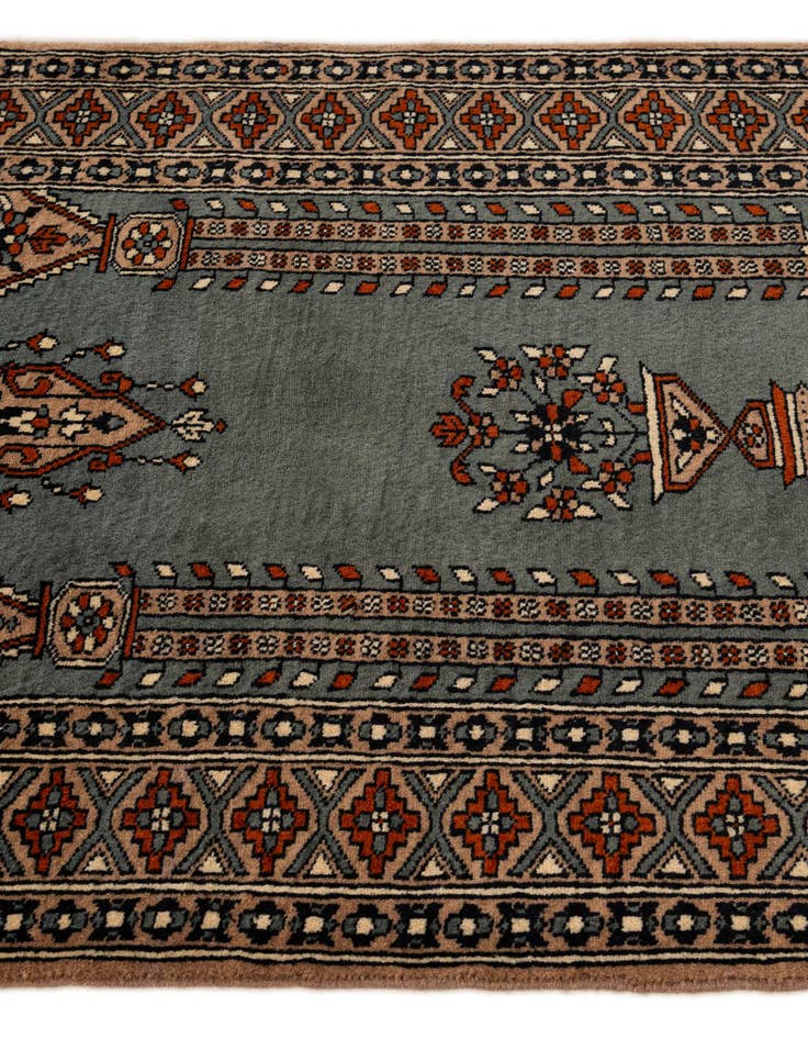 Detail image of 2' 9 x 4' 5  Hand Knotted Bokhara Oriental Wool Rug