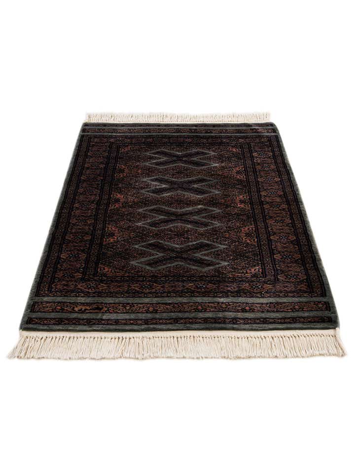 2' 7 x 3' 10 Hand Knotted Bokhara Oriental Wool Rug
