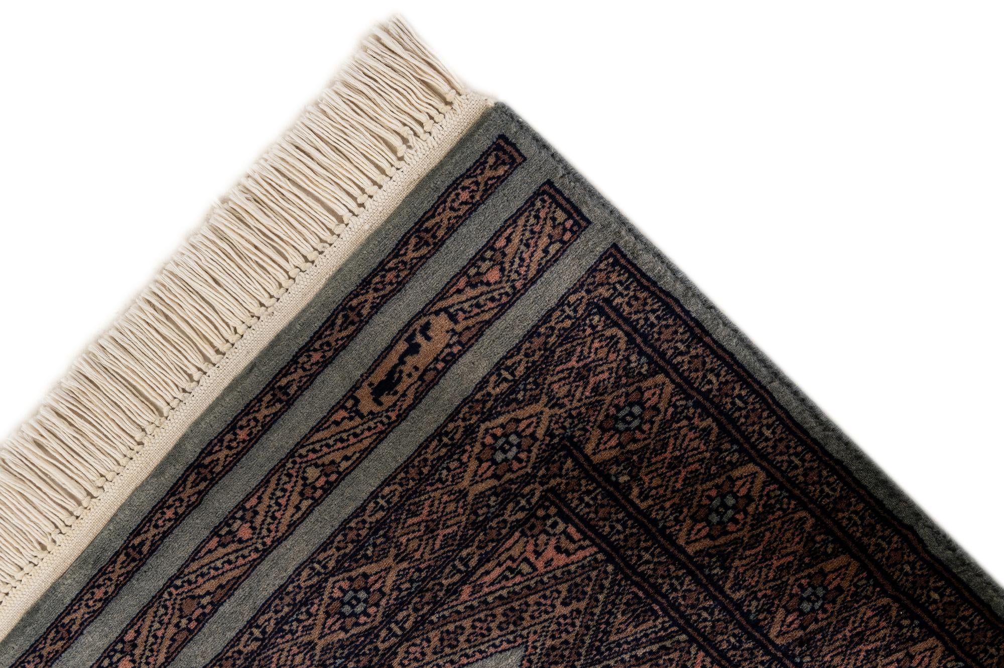 2' 7 x 3' 10 Hand Knotted Bokhara Oriental Wool Rug