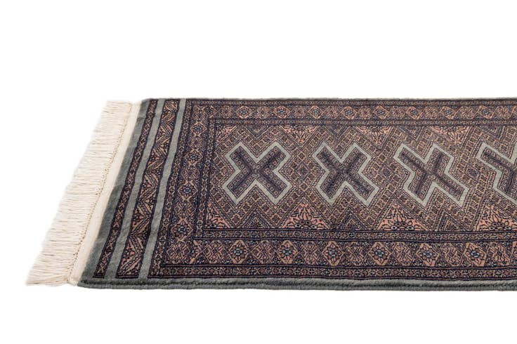 Detail image of 2' 7 x 3' 10 Hand Knotted Bokhara Oriental Wool Rug