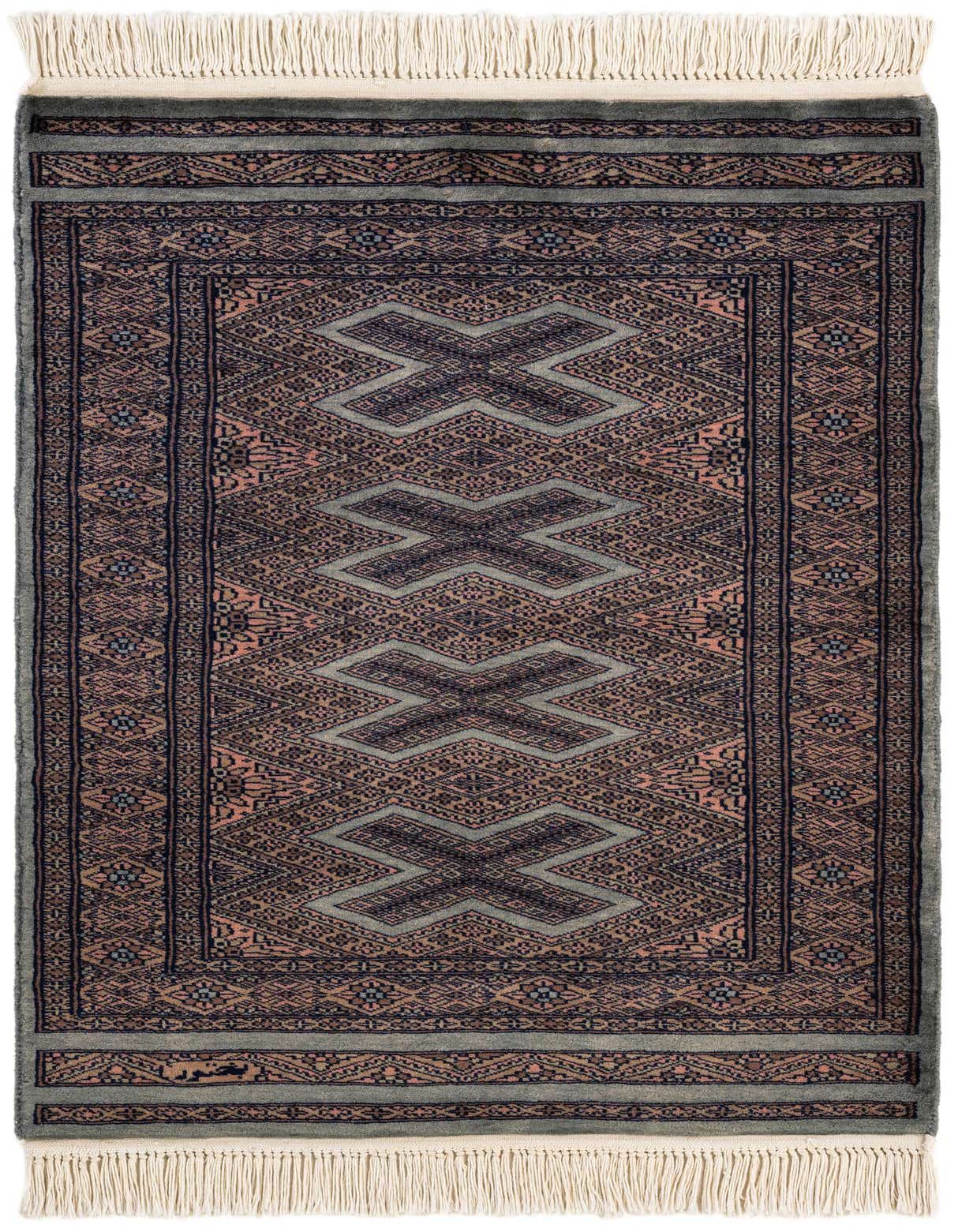 Primary image 2' 7 x 3' 10  Hand Knotted Bokhara Oriental Wool Rug