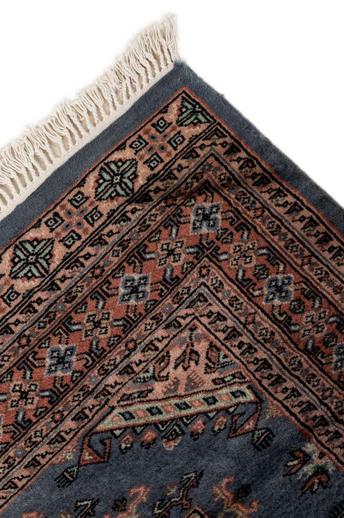 4' 4 x 6' 1 Hand Knotted Bokhara Wool Rug