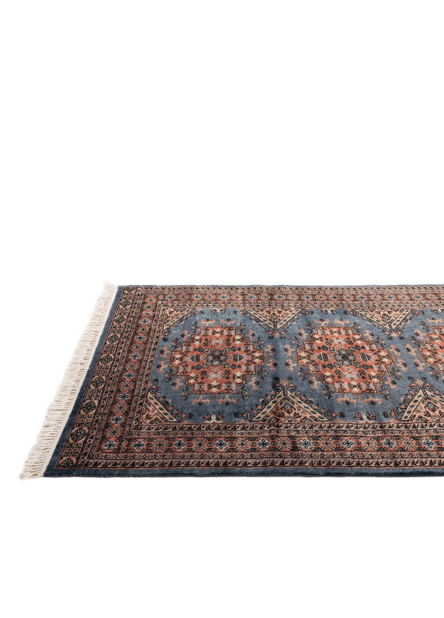 4' 4 x 6' 1 Hand Knotted Bokhara Wool Rug