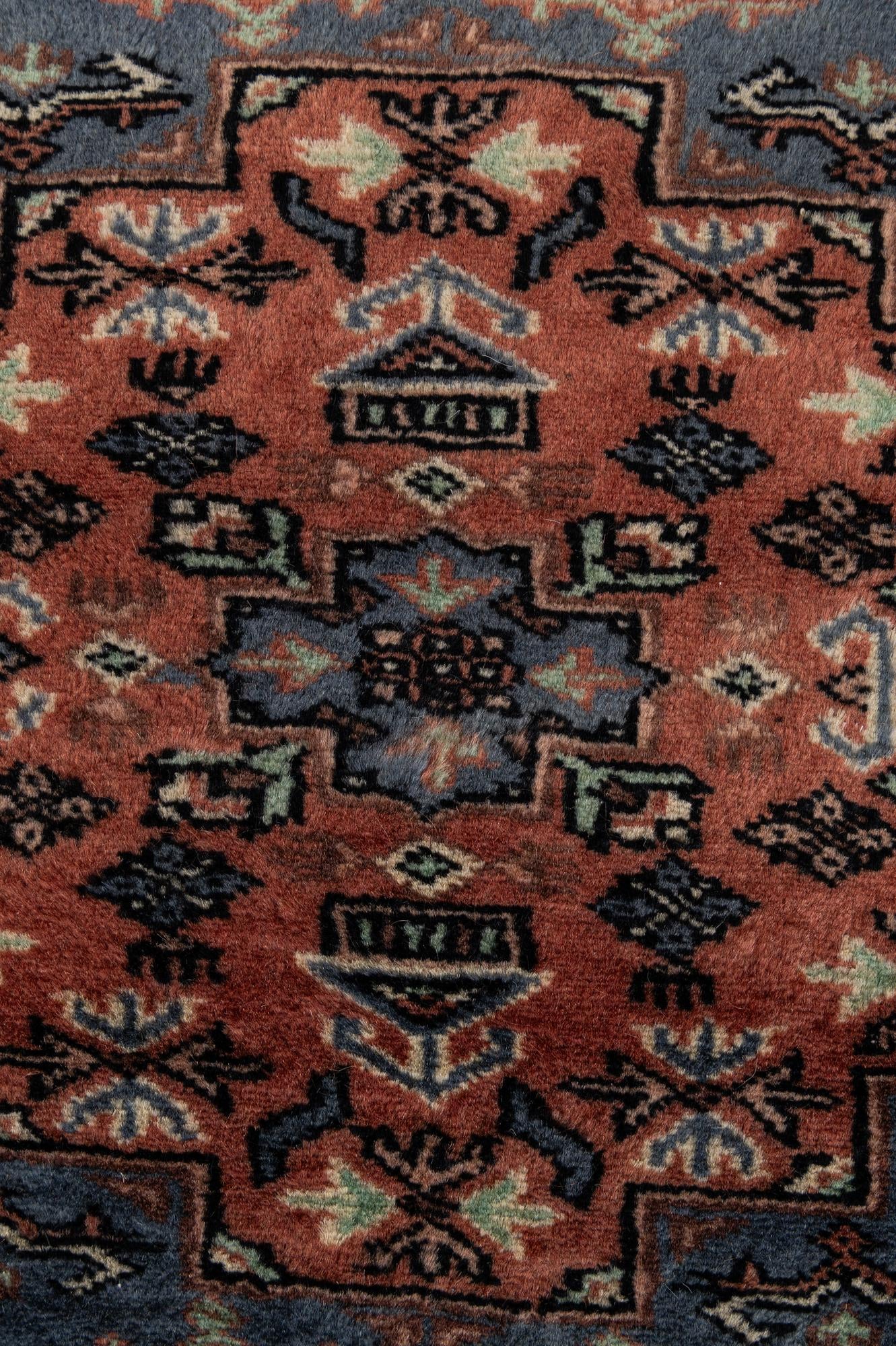 4' 4 x 6' 1 Hand Knotted Bokhara Wool Rug