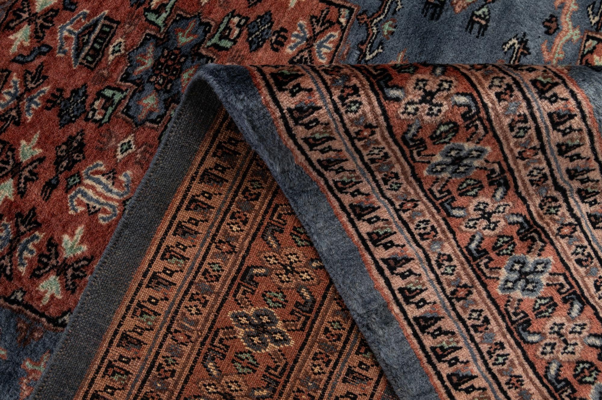 4' 4 x 6' 1 Hand Knotted Bokhara Wool Rug