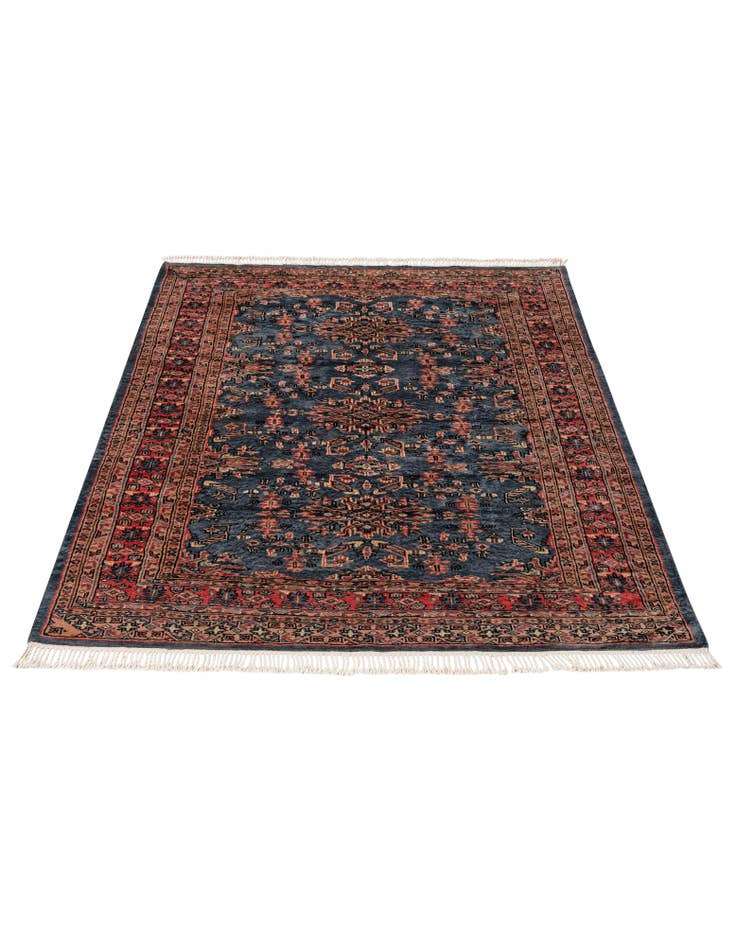 Detail image of 4' 3 x 5' 7 Hand Knotted Bokhara Oriental Wool Rug