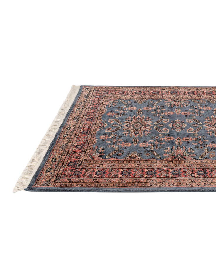 Detail image of 4' 3 x 5' 7 Hand Knotted Bokhara Oriental Wool Rug