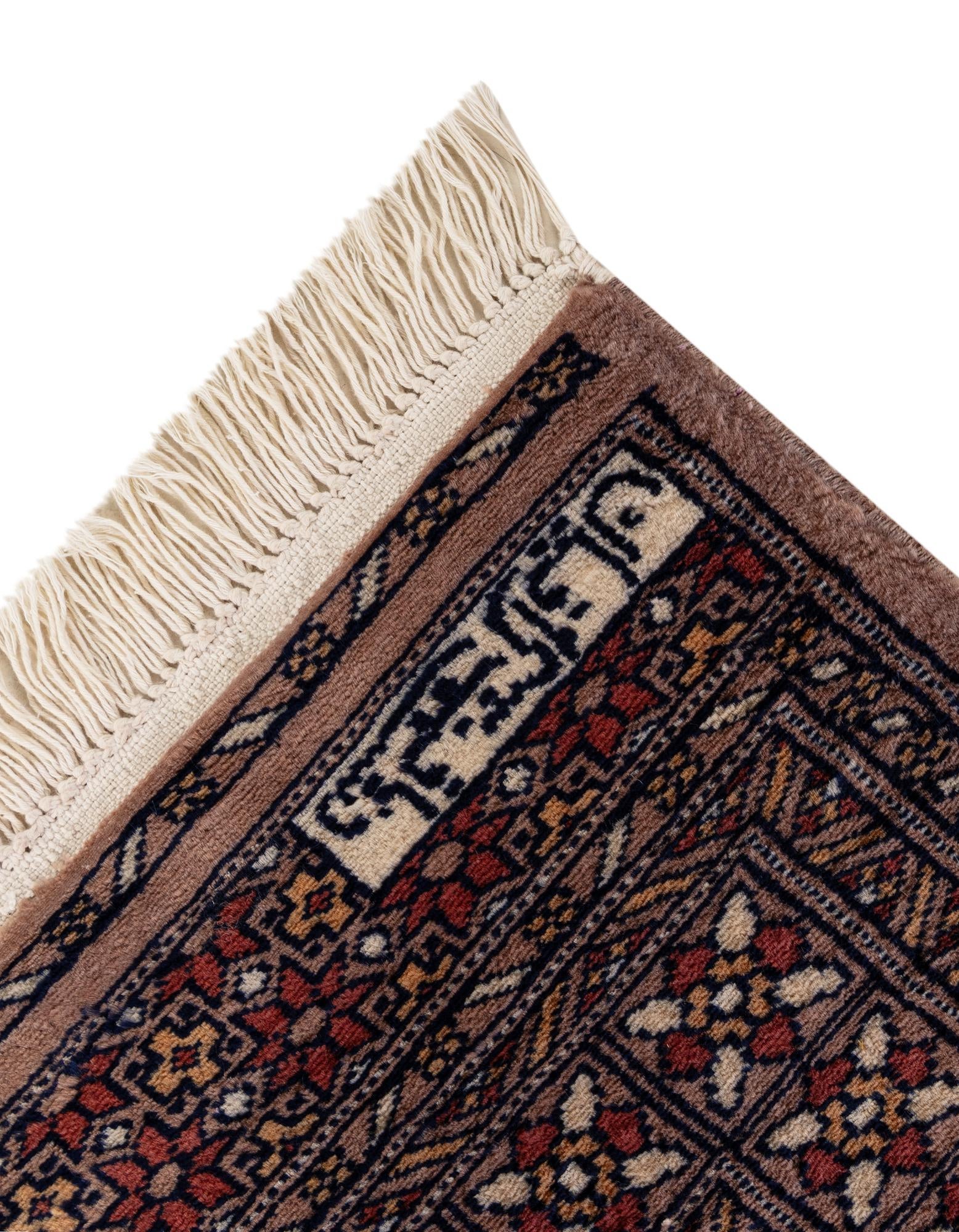 4' 2 x 6' 2 Hand Knotted Bokhara Oriental Wool Rug