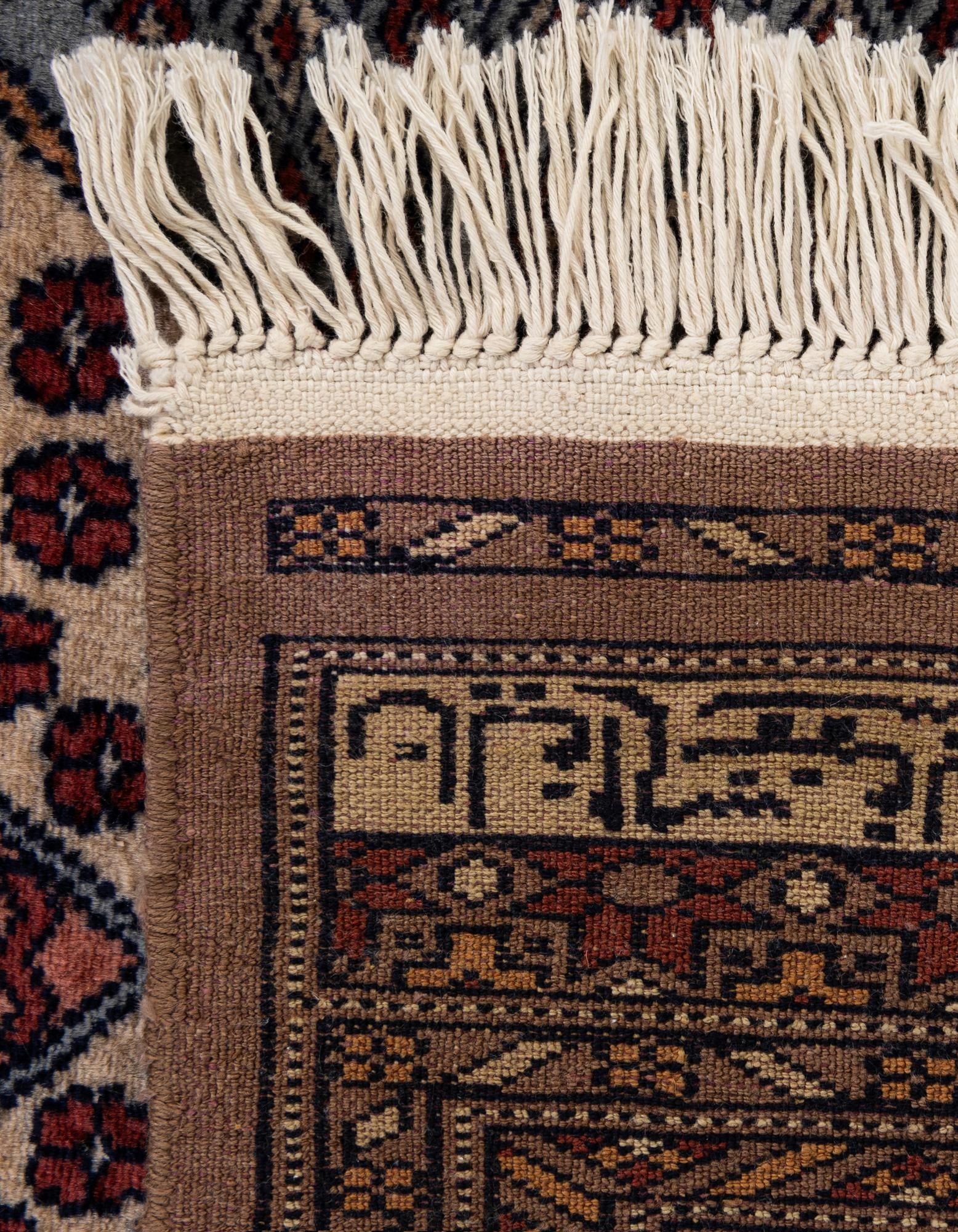 4' 2 x 6' 2 Hand Knotted Bokhara Oriental Wool Rug