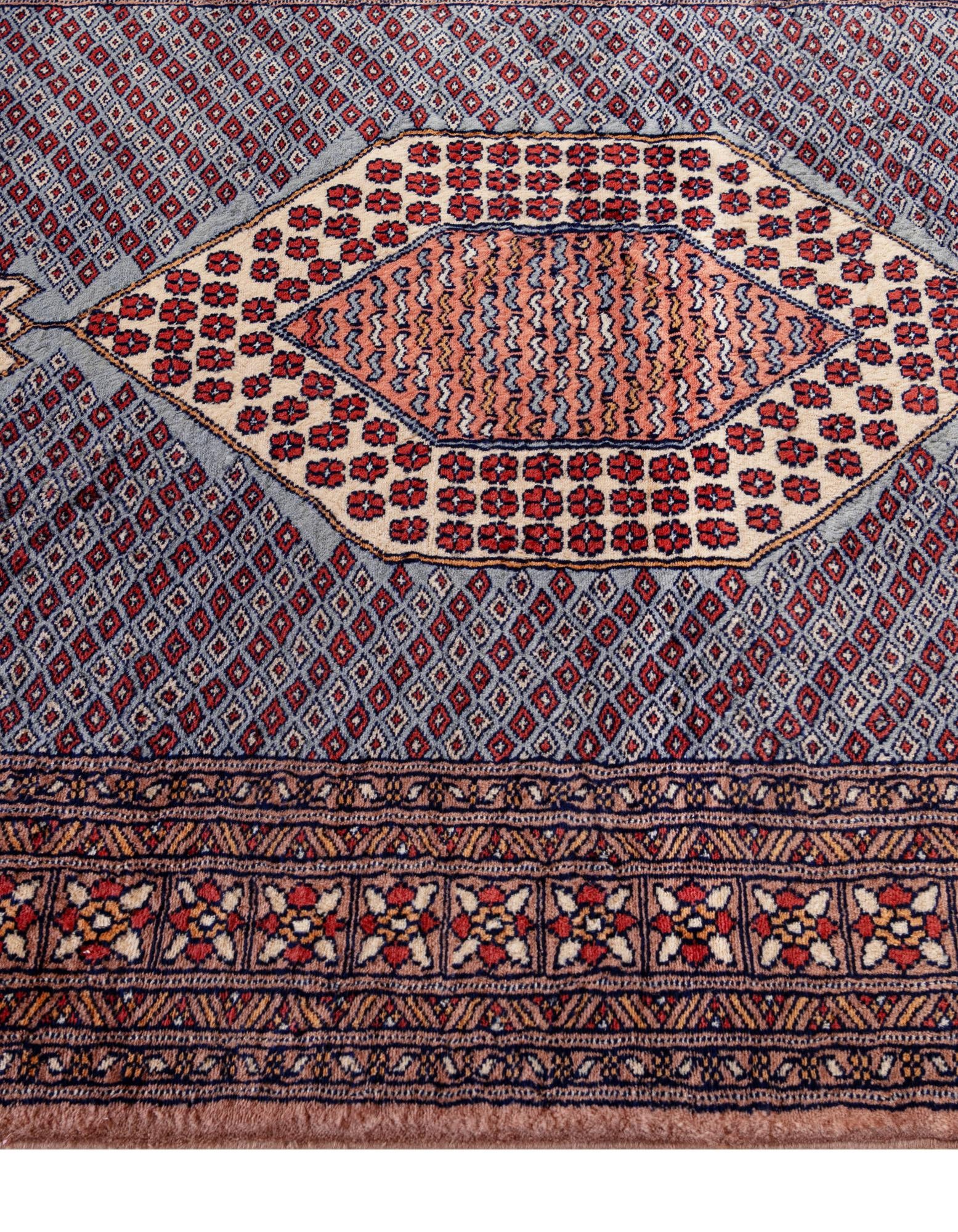 4' 2 x 6' 2 Hand Knotted Bokhara Oriental Wool Rug