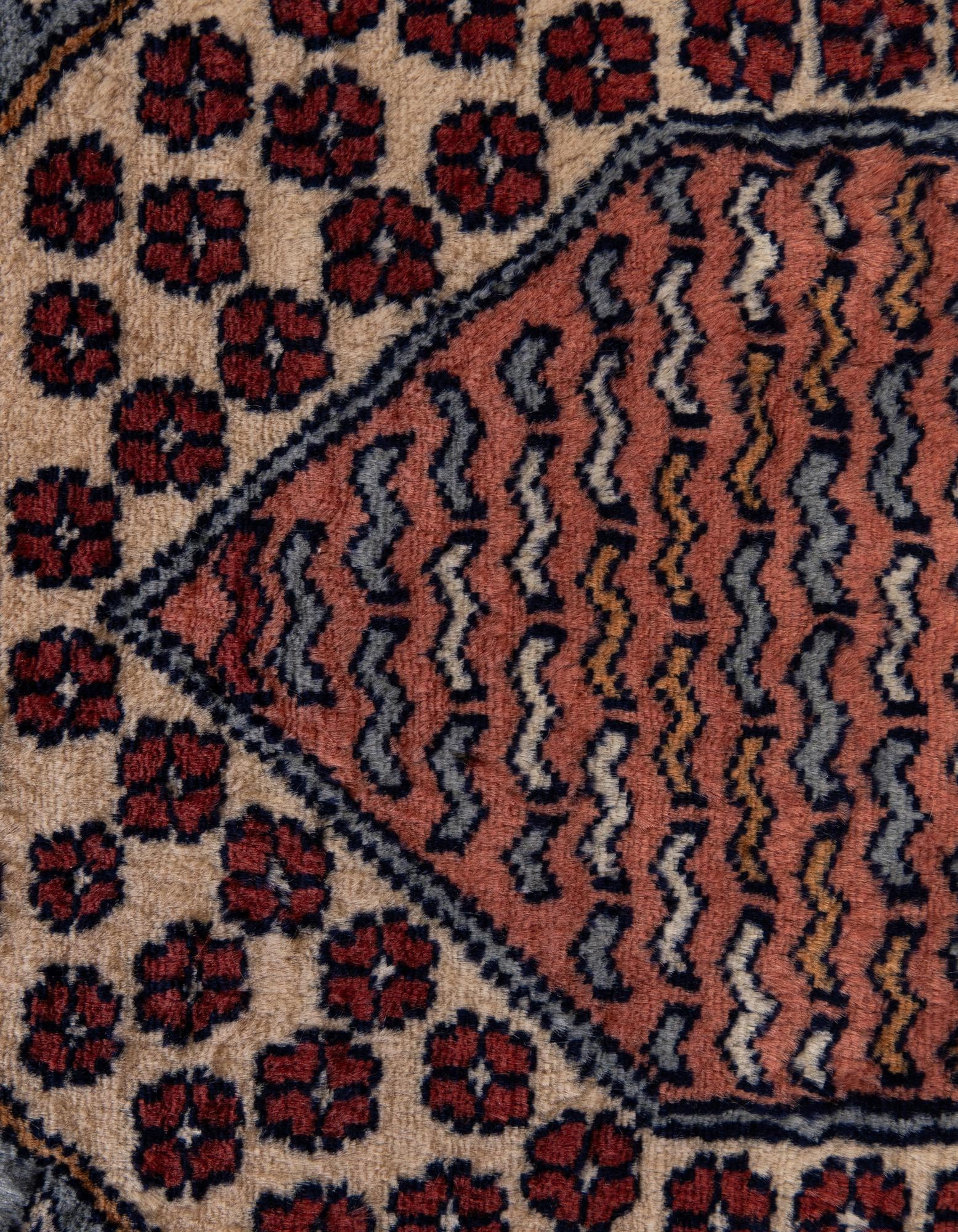 4' 2 x 6' 2 Hand Knotted Bokhara Oriental Wool Rug