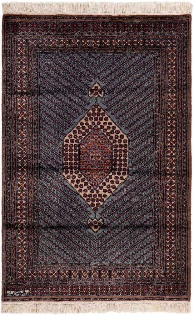 4' 2 x 6' 2 Hand Knotted Bokhara Oriental Wool Rug