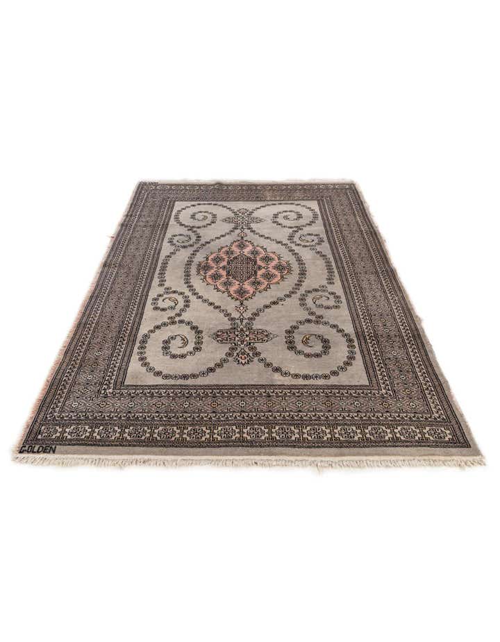 4' x 6' 4 Hand Knotted Bokhara Wool Rug