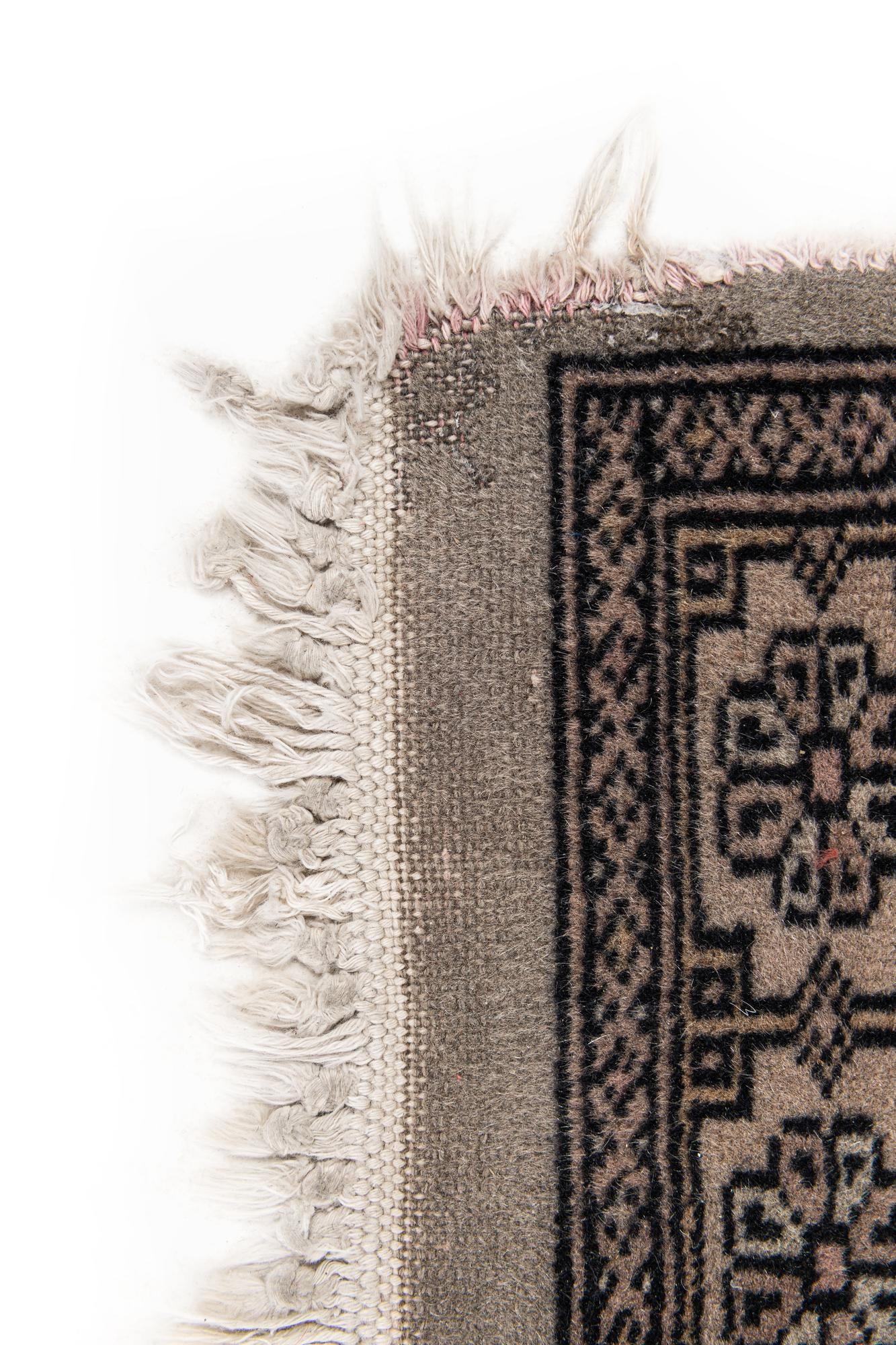 4' x 6' 4 Hand Knotted Bokhara Wool Rug
