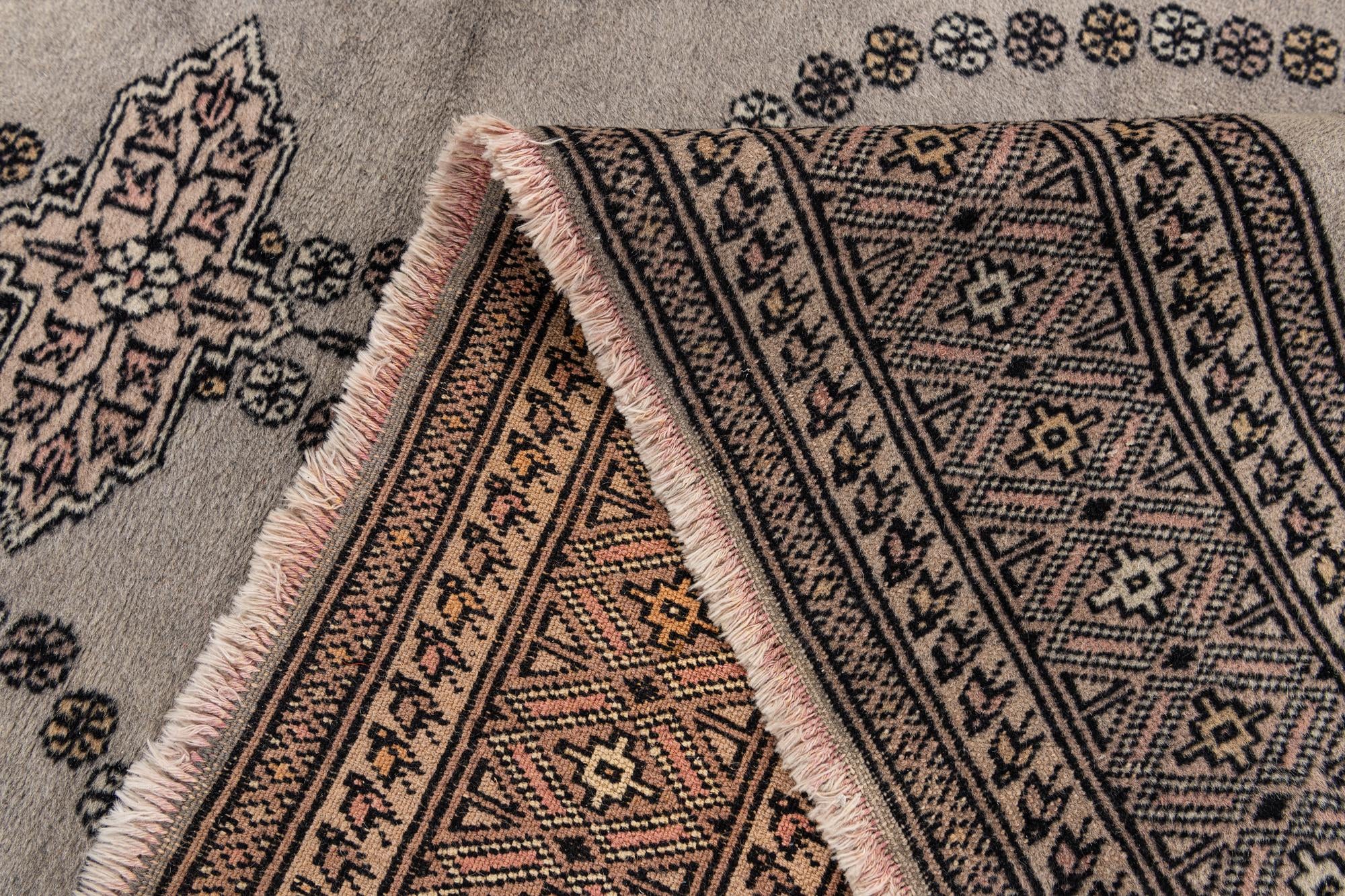 4' x 6' 4 Hand Knotted Bokhara Wool Rug