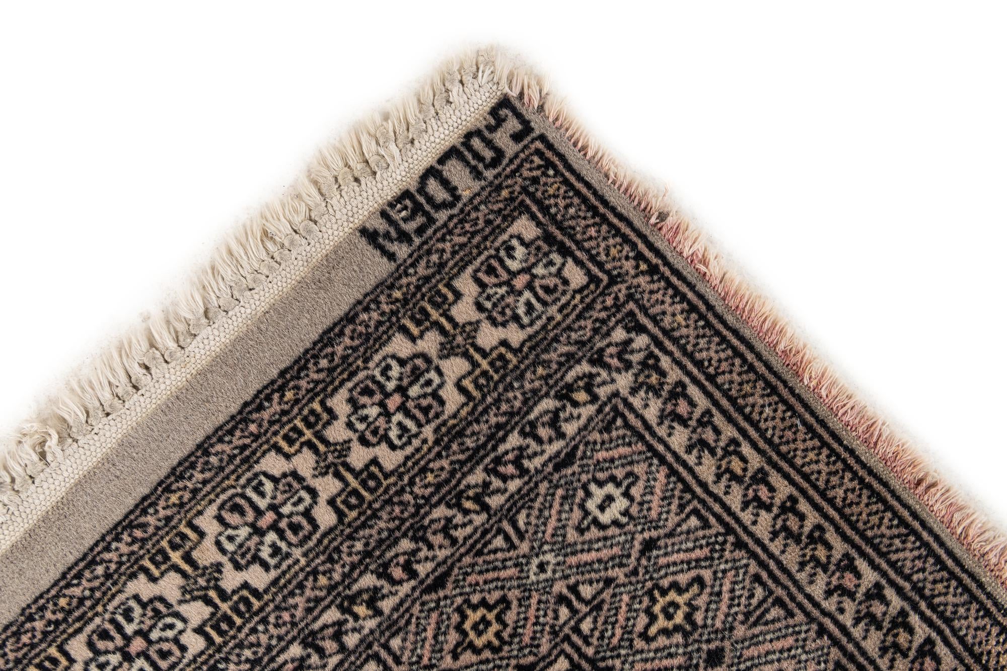 4' x 6' 4 Hand Knotted Bokhara Wool Rug