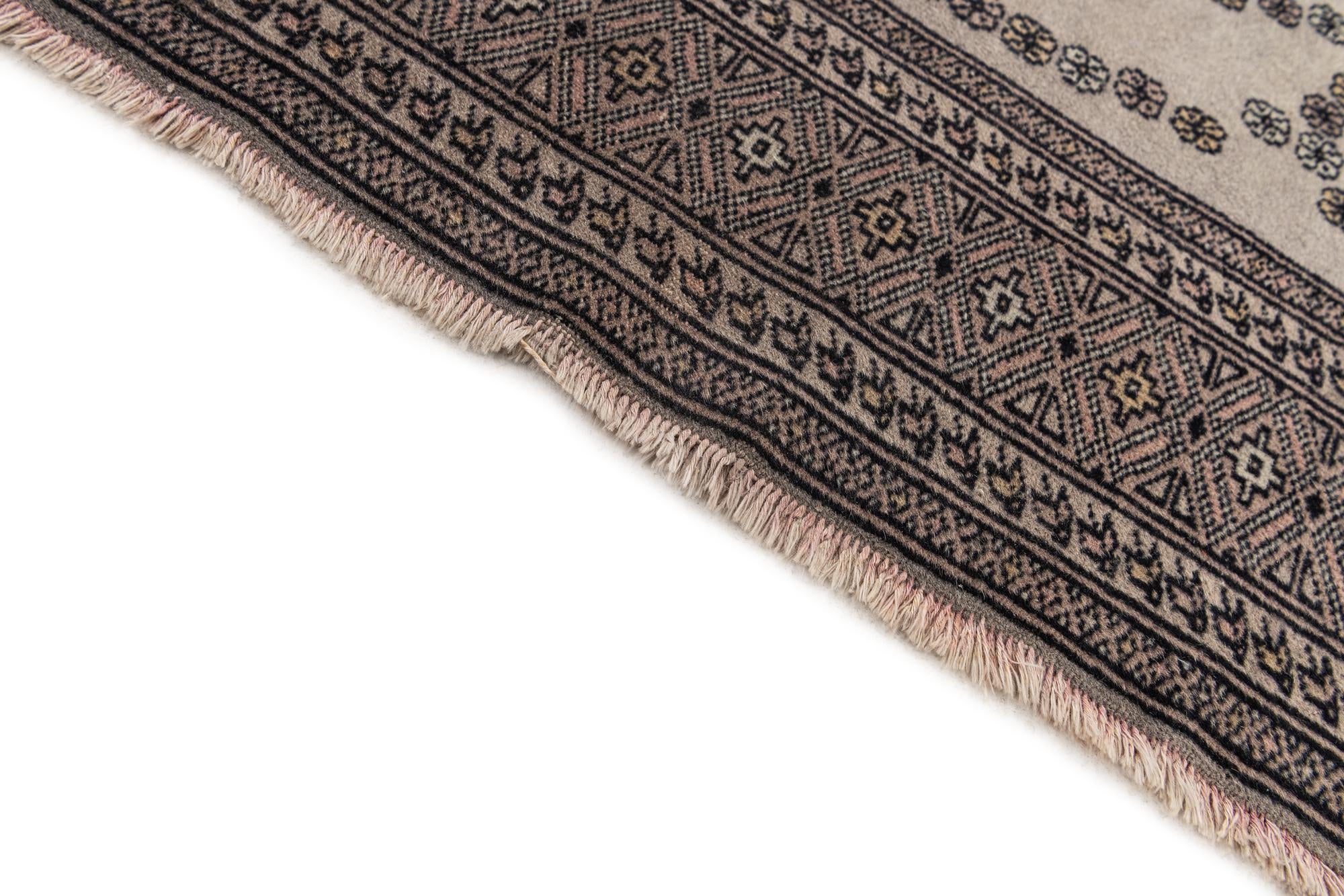 4' x 6' 4 Hand Knotted Bokhara Wool Rug