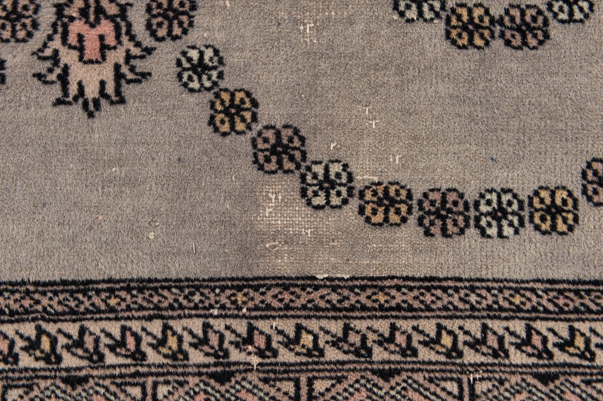 4' x 6' 4 Hand Knotted Bokhara Wool Rug