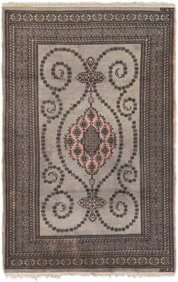 Detail image of 4' x 6' 4 Hand Knotted Bokhara Wool Rug