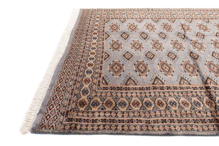 Detail image of 4' 6 x 6' 11 Hand Knotted Bokhara Oriental Wool Rug
