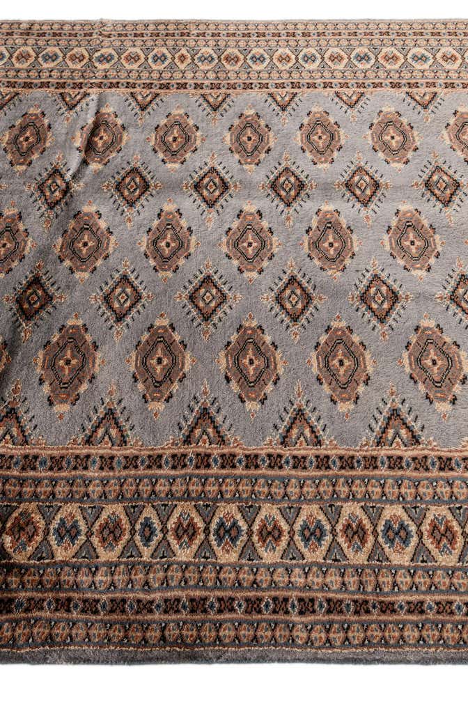 4' 6 x 6' 11 Hand Knotted Bokhara Oriental Wool Rug