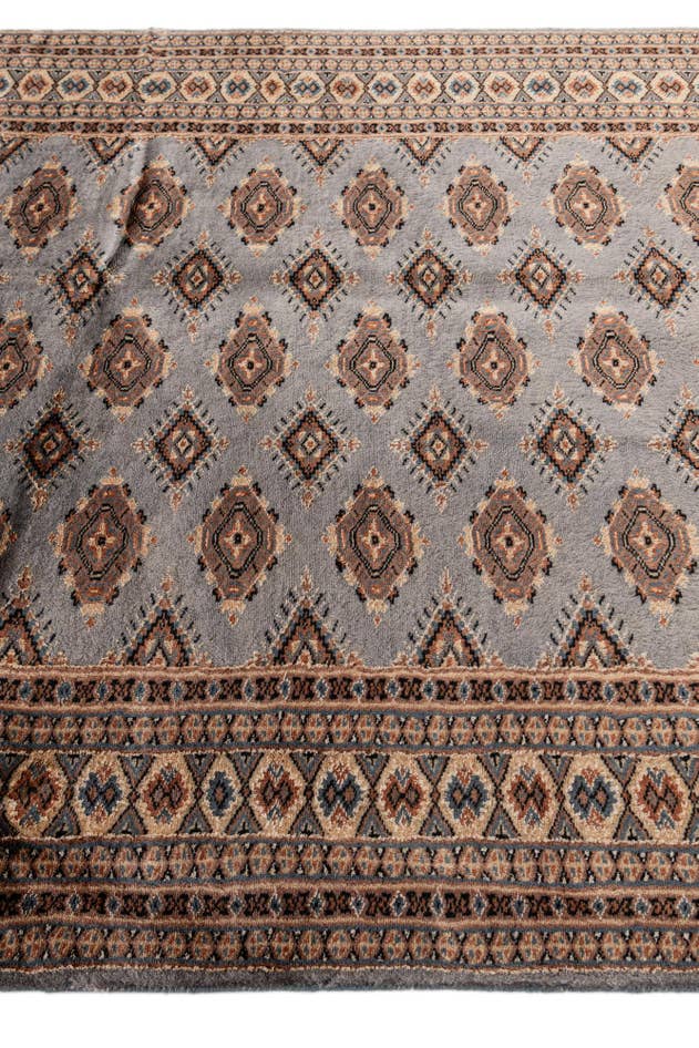 Detail image of 4' 6 x 6' 11 Hand Knotted Bokhara Oriental Wool Rug